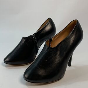 Maison Martin Margiela black leather round Toe Stiletto Pumps booties EU Sz 36.5